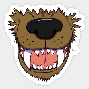 Torn Werewolf Face Mask Sticker